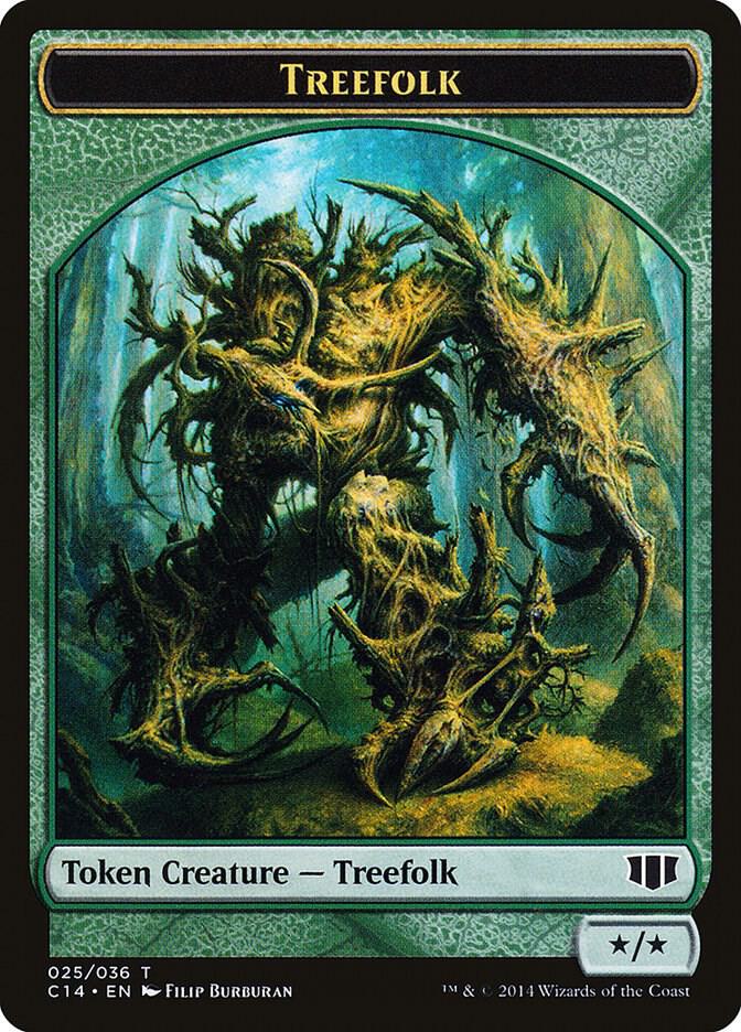 Treefolk Wolf Double Sided Token 25 // 26 (Commander 2014)  | Good Games Modbury