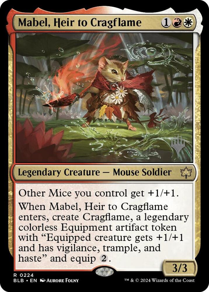 Mabel Heir to Cragflame 224 (Promo Pack: Bloomburrow)  - Foil | Good Games Modbury