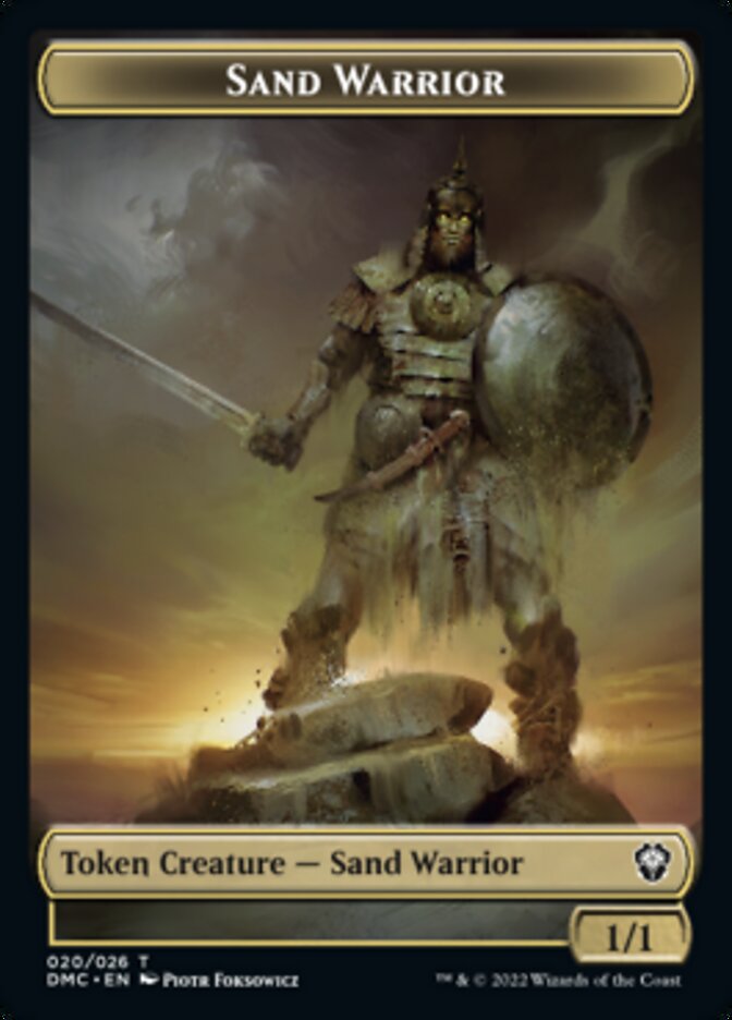 Sand Warrior Token [Dominaria United Commander Tokens] | Good Games Modbury