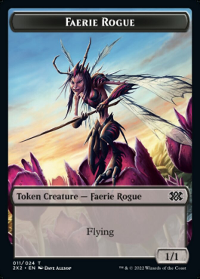 Faerie Rogue // Vampire Double-Sided Token [Double Masters 2022 Tokens] | Good Games Modbury