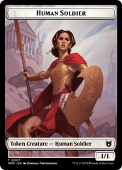 Pirate // Human Soldier Double-Sided Token [Wilds of Eldraine Commander Tokens] | Good Games Modbury