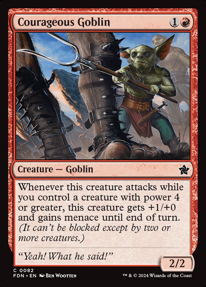 Courageous Goblin 82/291 (Foundations)  - Foil | Good Games Modbury