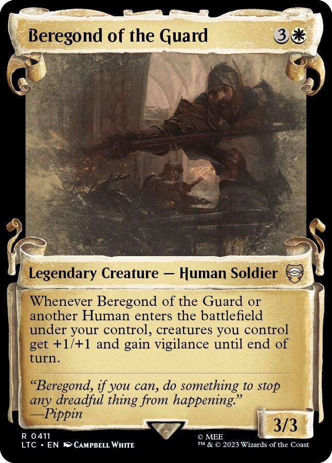 Beregond of the Guard Showcase Scrolls 411 (Commander: The Lord of the Rings: Tales of Middle-earth)  - Showcase Scroll | Good Games Modbury