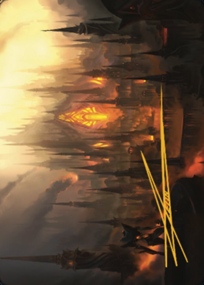 Mishra's Foundry Art Card (Gold-Stamped Signature) [The Brothers' War Art Series] | Good Games Modbury