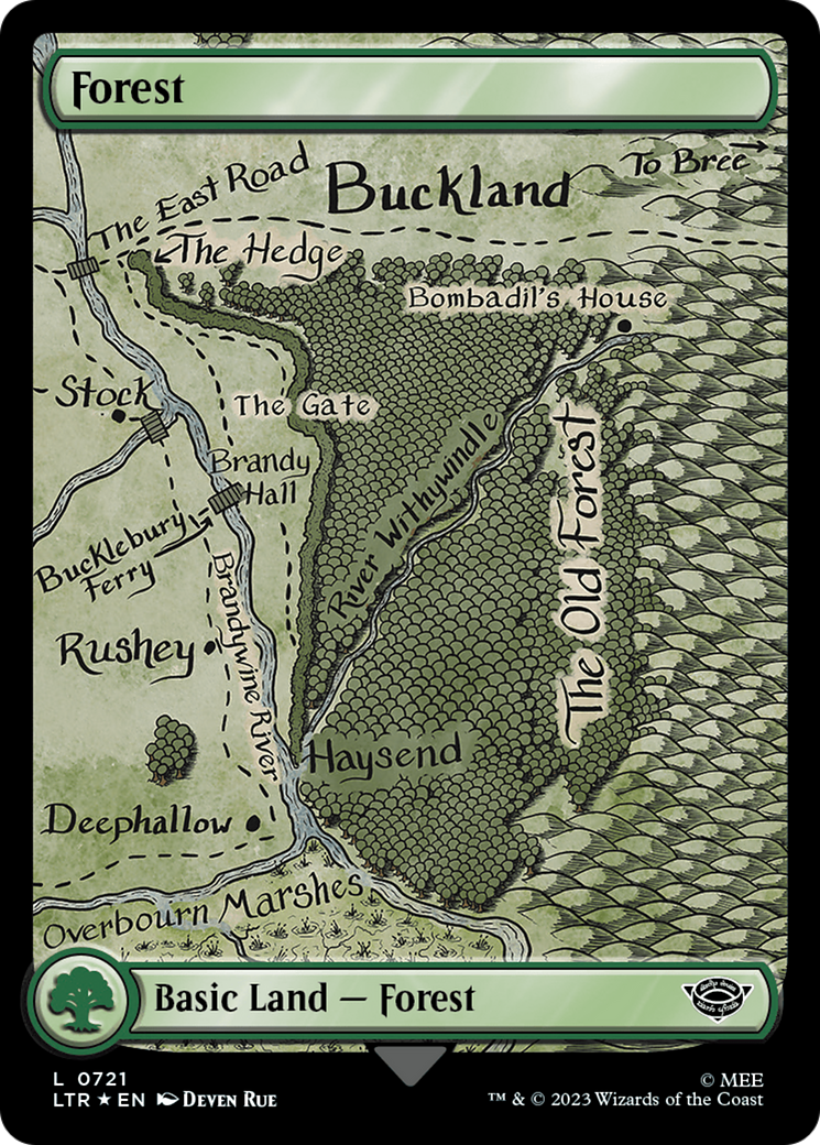 Forest (0721) (Surge Foil) [The Lord of the Rings: Tales of Middle-Earth] | Good Games Modbury