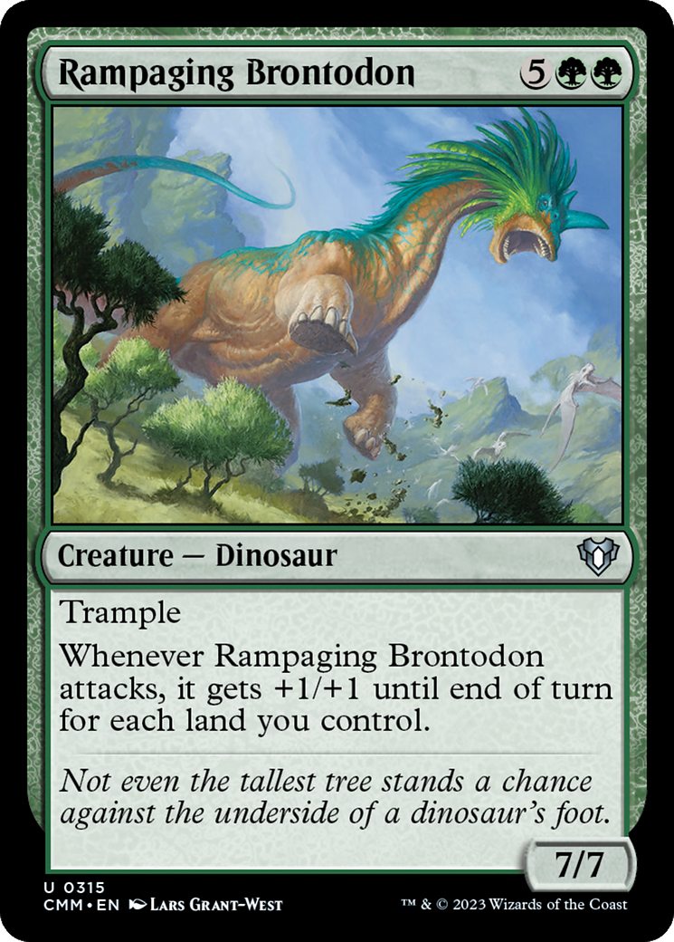 Rampaging Brontodon [Commander Masters] | Good Games Modbury