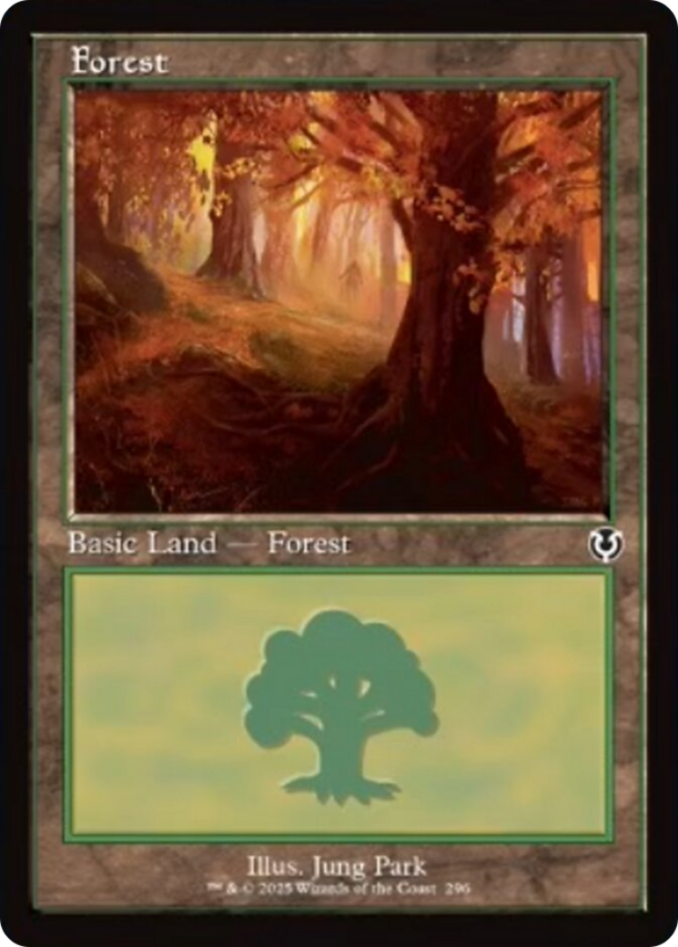 Forest (296) (Retro Frame) [Innistrad Remastered] | Good Games Modbury