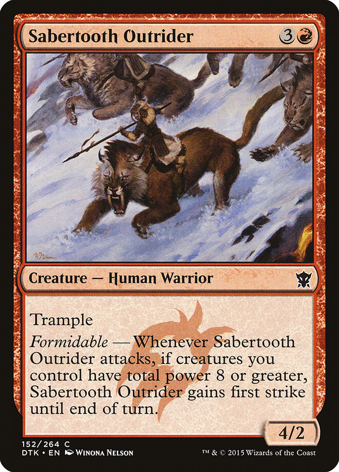 Sabertooth Outrider [Dragons of Tarkir] | Good Games Modbury