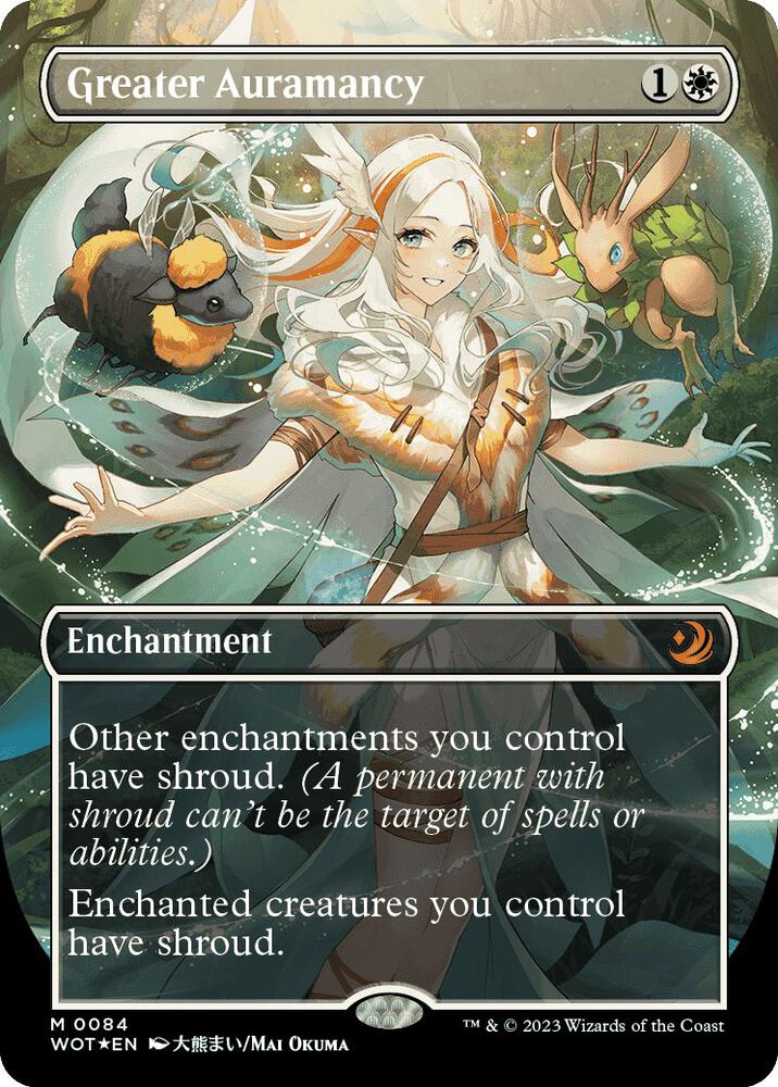 Greater Auramancy 84 (Wilds of Eldraine: Enchanting Tales)  - Borderless Confetti Foil | Good Games Modbury