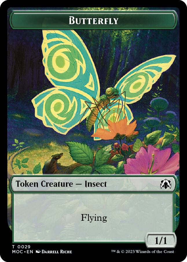 Butterfly Citys Blessing Double sided Token 29 // 45 (Commander: March of the Machine)  | Good Games Modbury