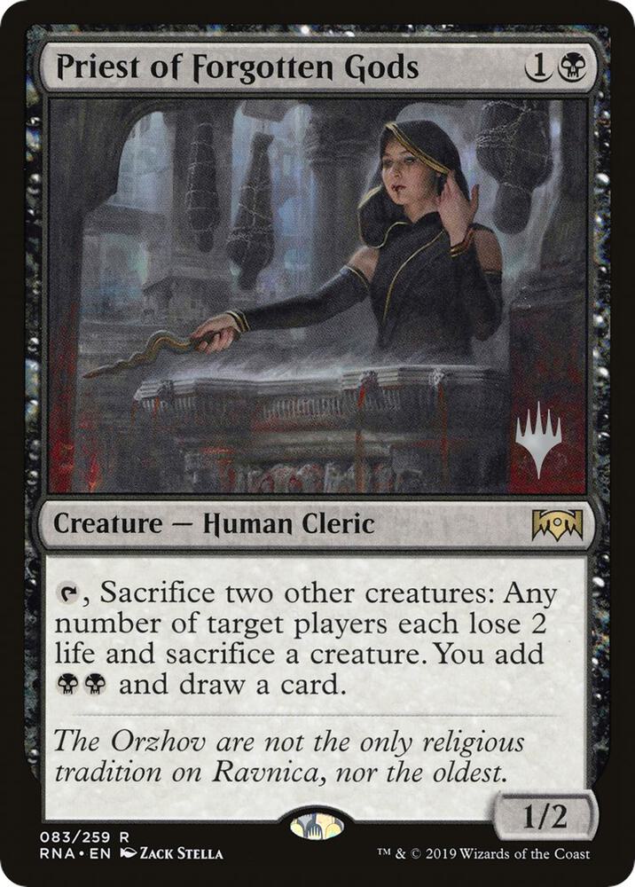 Priest of Forgotten Gods 83p/81 (Promo Pack: Throne of Eldraine)  - Foil | Good Games Modbury