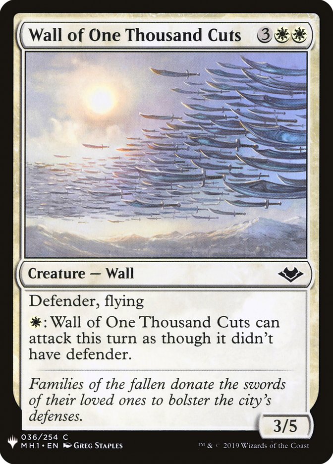 Wall of One Thousand Cuts [Mystery Booster] | Good Games Modbury