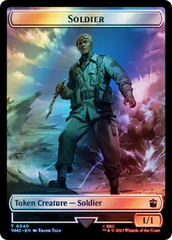 Soldier // Cyberman Double-Sided Token (Surge Foil) [Doctor Who Tokens] | Good Games Modbury