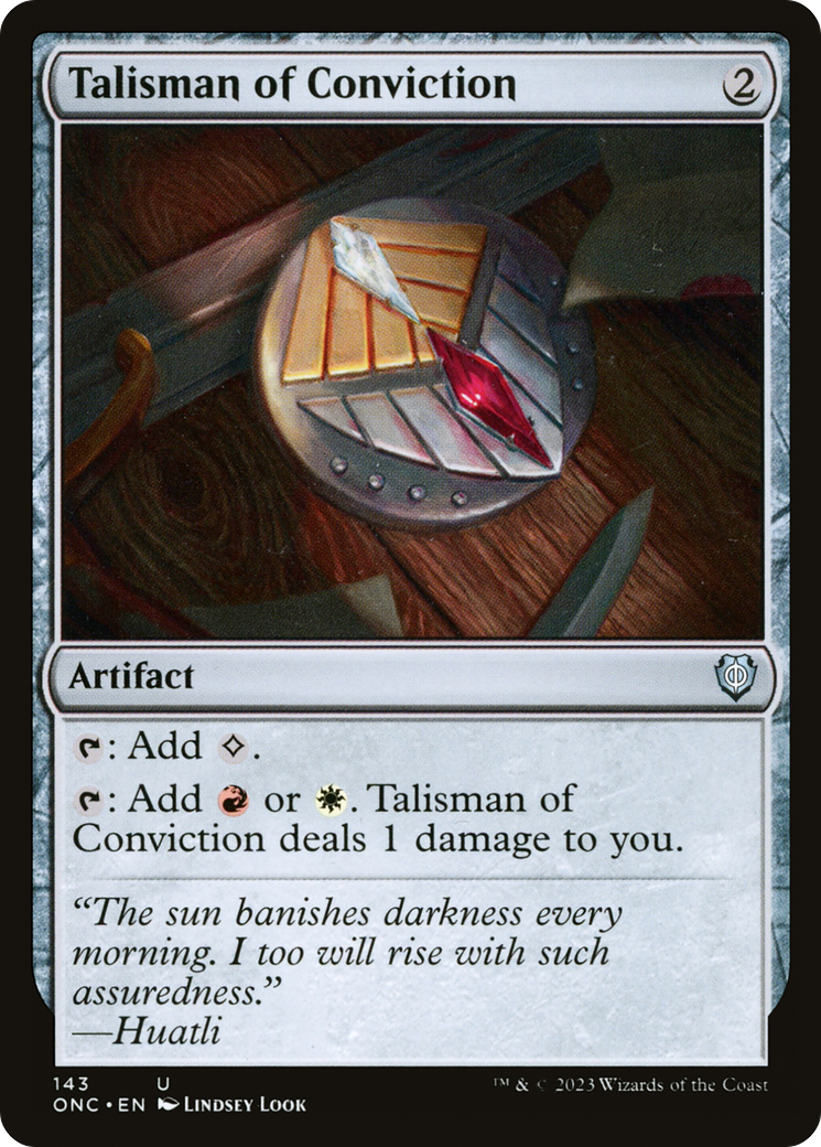 Talisman of Conviction [Phyrexia: All Will Be One Commander] | Good Games Modbury