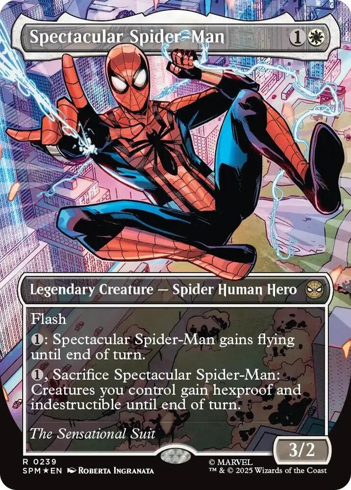Spectacular Spider-Man 239/198 (Marvel's Spider-Man)  - Borderless Textured Foil | Good Games Modbury