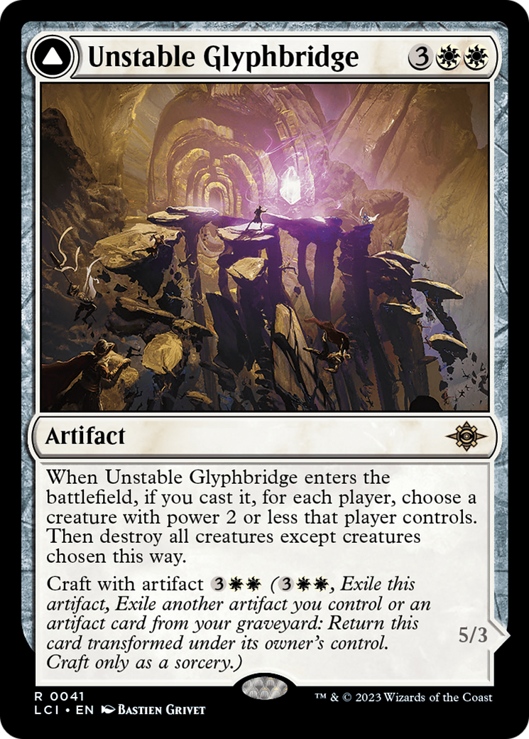 Unstable Glyphbridge // Sandswirl Wanderglyph [The Lost Caverns of Ixalan] | Good Games Modbury