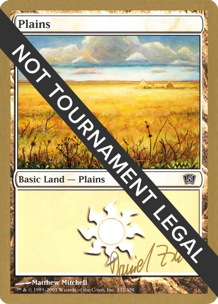 Plains 332 2003 Daniel Zink 8ED dz332/142 (World Championship Decks)  | Good Games Modbury