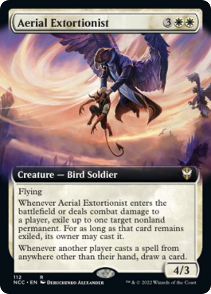 Aerial Extortionist Extended Art 112 (Commander: Streets of New Capenna)  | Good Games Modbury