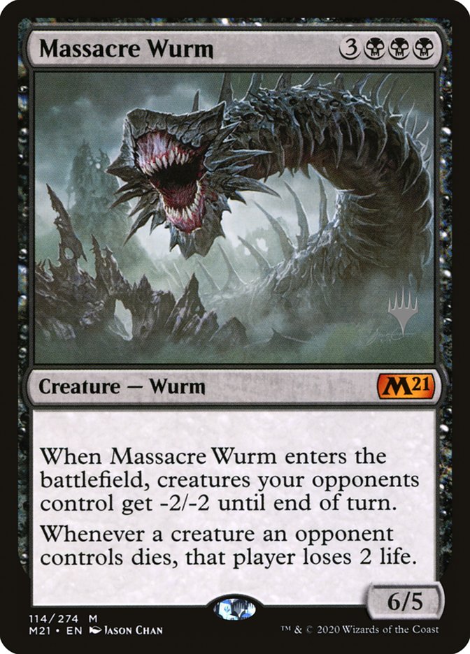 Massacre Wurm (Promo Pack) [Core Set 2021 Promos] | Good Games Modbury