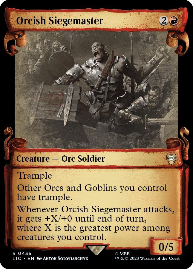 Orcish Siegemaster Showcase Scrolls 435 (Commander: The Lord of the Rings: Tales of Middle-earth)  - Showcase Scroll | Good Games Modbury