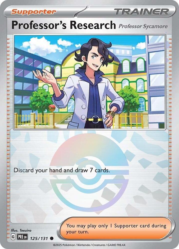 Professor's Research (125/131) [Professor Sycamore] (Poke Ball Pattern) [Scarlet & Violet: Prismatic Evolutions] | Good Games Modbury