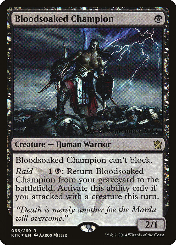 Bloodsoaked Champion [Khans of Tarkir Prerelease Promos] | Good Games Modbury