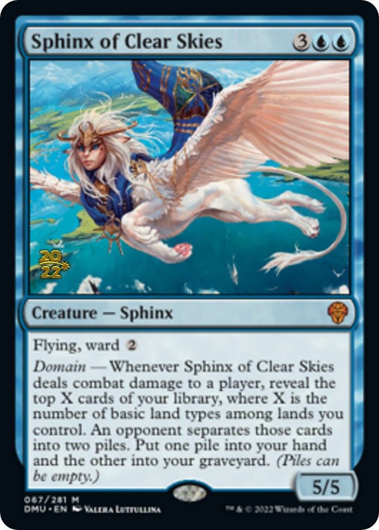 Sphinx of Clear Skies [Dominaria United Prerelease Promos] | Good Games Modbury