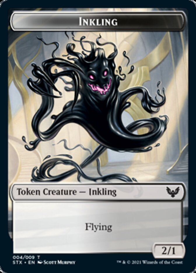 Elemental // Inkling Double-Sided Token [Strixhaven: School of Mages Tokens] | Good Games Modbury