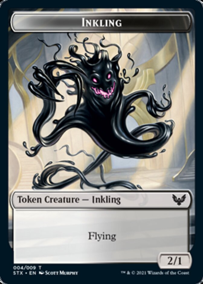 Inkling // Spirit Double-Sided Token [Strixhaven: School of Mages Tokens] | Good Games Modbury