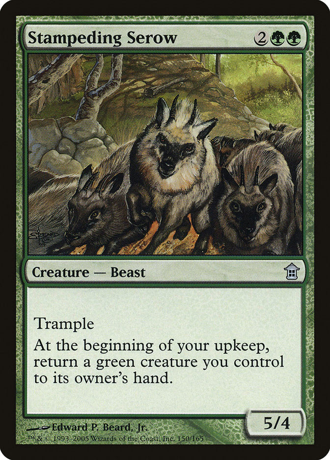 Stampeding Serow 150/165 (Saviors of Kamigawa)  - Foil | Good Games Modbury