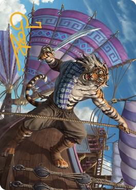 Jedit Ojanen Mercenary Art Card Gold Stamped Signature 48 (Art Series: Dominaria United)  | Good Games Modbury