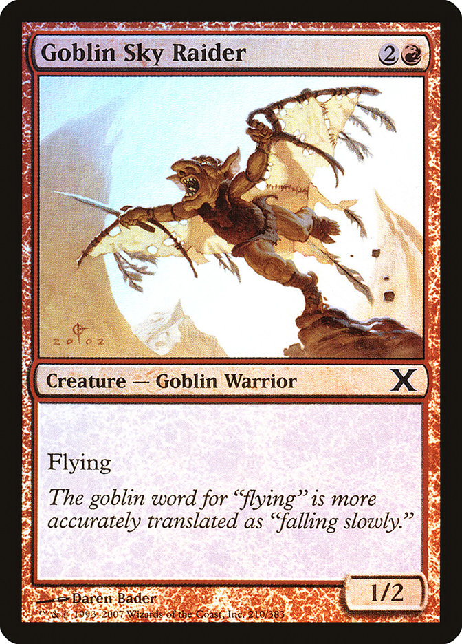 Goblin Sky Raider (Premium Foil) [Tenth Edition] | Good Games Modbury