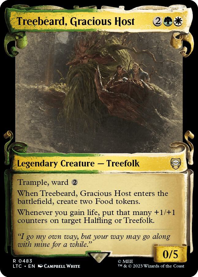Treebeard Gracious Host Showcase Scrolls 483 (Commander: The Lord of the Rings: Tales of Middle-earth)  - Showcase Scroll | Good Games Modbury