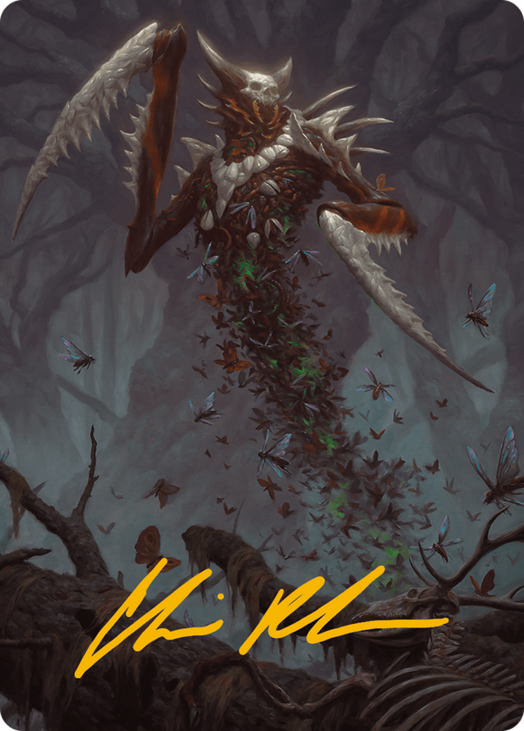 Grist, the Plague Swarm Art Card (Gold-Stamped Signature) [Modern Horizons 3 Art Series] | Good Games Modbury