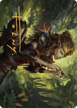Meria Scholar of Antiquity Art Card Gold Stamped Signature 50 (Art Series: Dominaria United)  | Good Games Modbury
