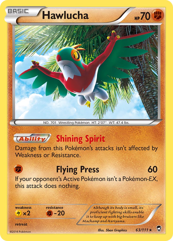 Hawlucha (63/111) (Cosmos Holo) (Blister Exclusive) [XY: Furious Fists] | Good Games Modbury