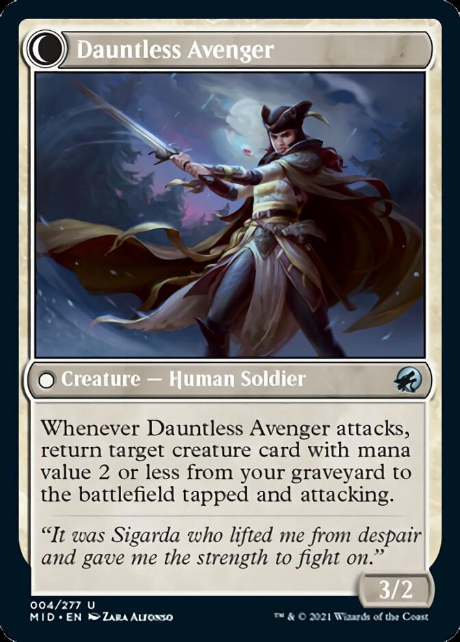 Bereaved Survivor // Dauntless Avenger [Innistrad: Midnight Hunt] | Good Games Modbury