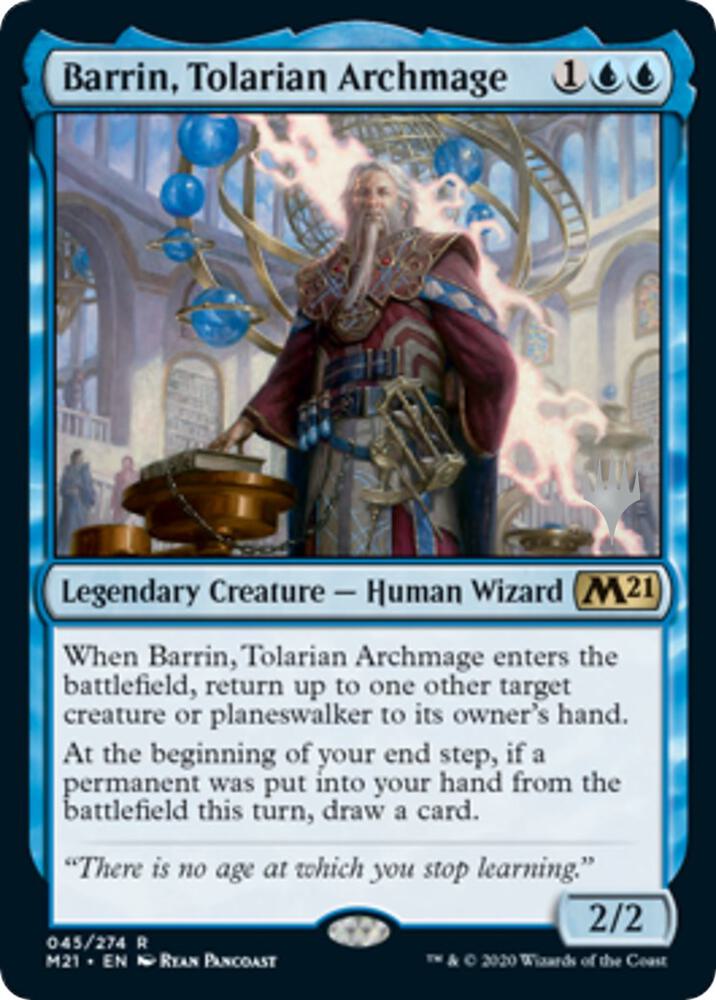 Barrin Tolarian Archmage 45 (Promo Pack: Core Set 2021)  - Foil | Good Games Modbury