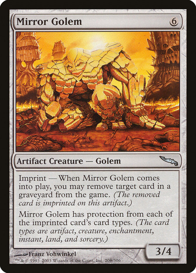 Mirror Golem [Mirrodin] | Good Games Modbury