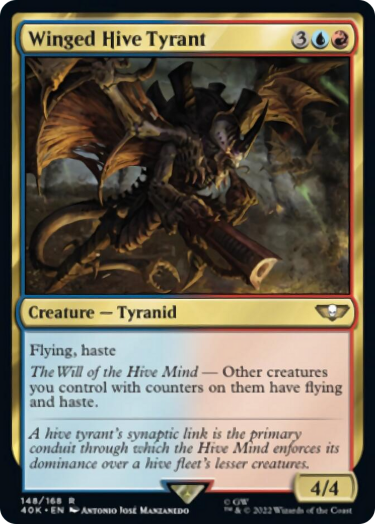 Winged Hive Tyrant (Surge Foil) [Universes Beyond: Warhammer 40,000] | Good Games Modbury