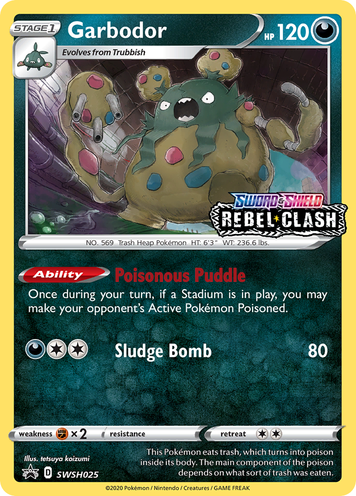 Garbodor (SWSH025) (Prerelease Promo) [Sword & Shield: Black Star Promos] | Good Games Modbury