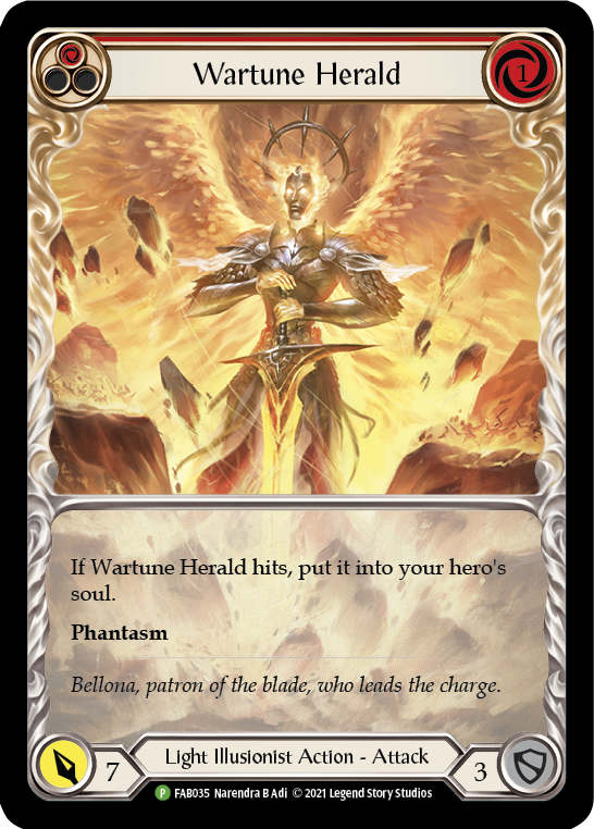 Wartune Herald (Red) [FAB036] (Promo)  Rainbow Foil | Good Games Modbury
