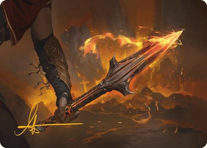 The Spear of Leonidas Art Card Gold Stamped Signature 4 (Art Series: Universes Beyond: Assassin's Creed)  | Good Games Modbury