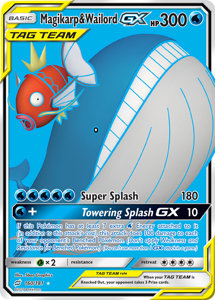 Magikarp & Wailord GX (160/181) [Sun & Moon: Team Up] | Good Games Modbury