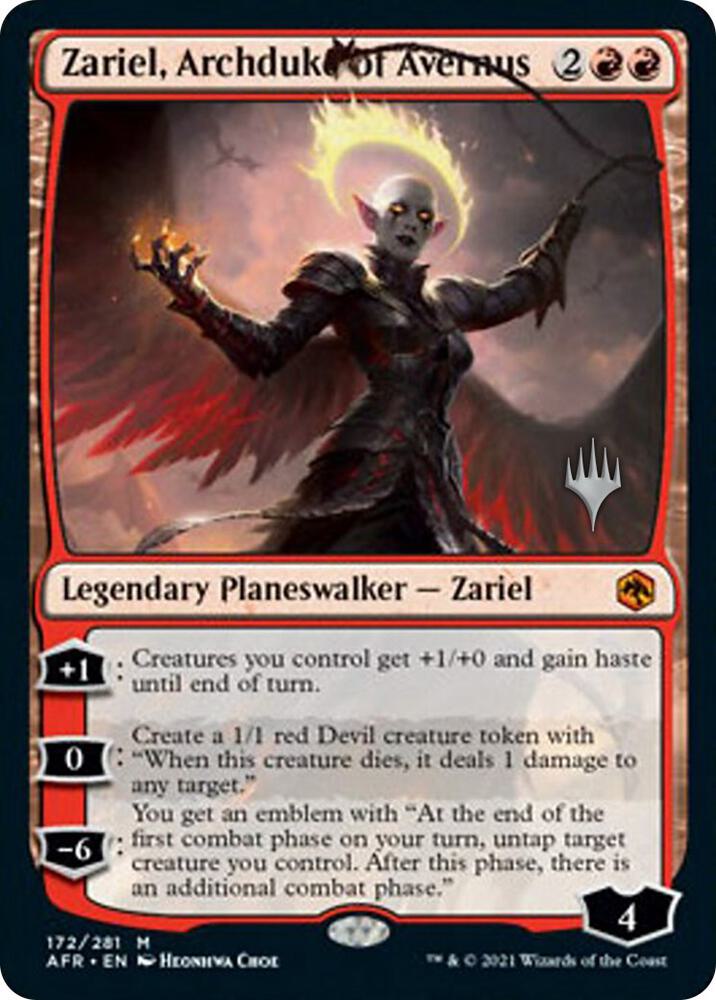 Zariel Archduke of Avernus 172p/241 (Promo Pack: Adventures in the Forgotten Realms)  - Foil | Good Games Modbury