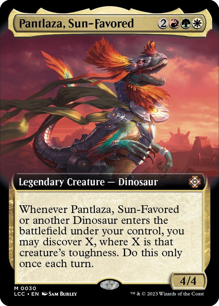 Pantlaza, Sun-Favored 30 (Commander: The Lost Caverns of Ixalan)  - Extended Art Foil | Good Games Modbury