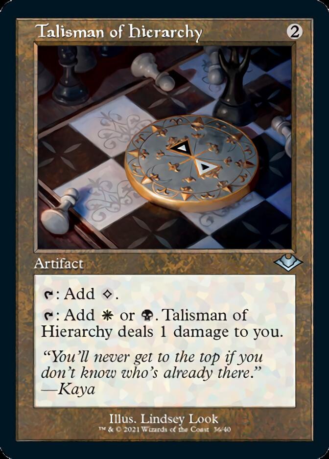 Talisman of Hierarchy (Retro Foil Etched) [Modern Horizons 2] | Good Games Modbury