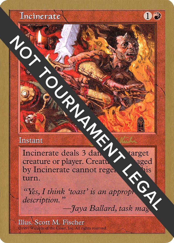 Incinerate 1997 Janosch Kuhn 5ED jk242/131 (World Championship Decks)  | Good Games Modbury