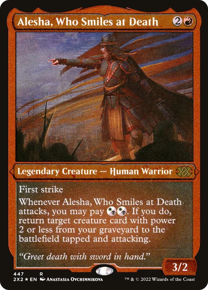 Alesha Who Smiles at Death Foil Etched 447 (Double Masters 2022)  - Foil | Good Games Modbury
