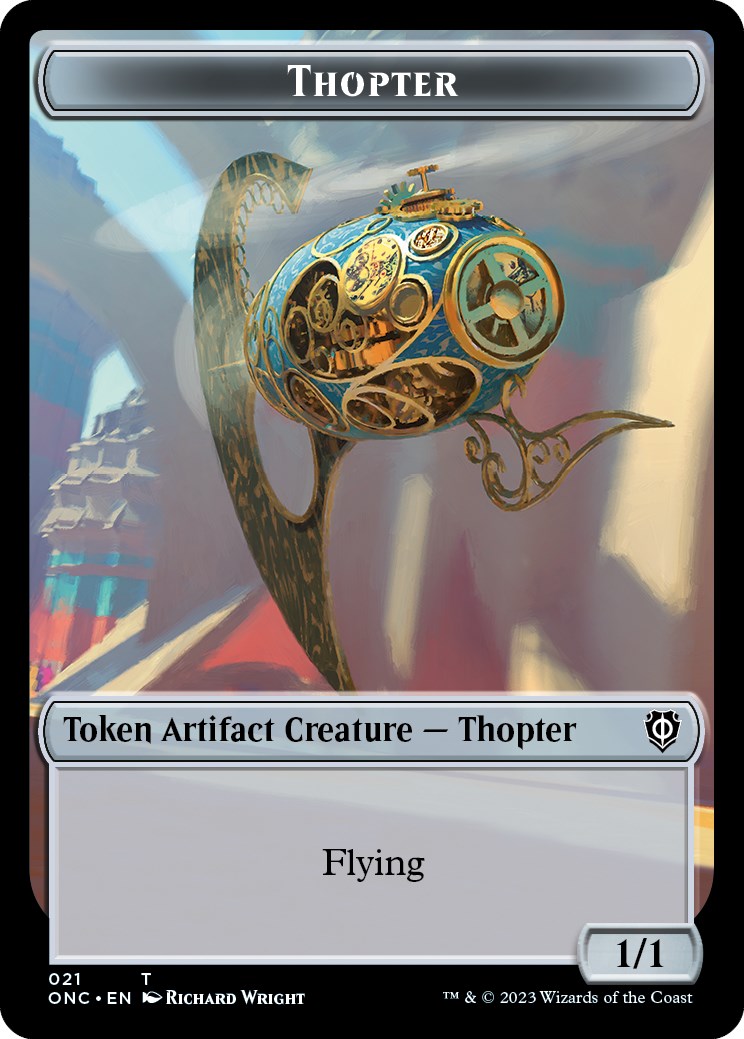 Myr // Thopter Double-Sided Token [Phyrexia: All Will Be One Commander Tokens] | Good Games Modbury